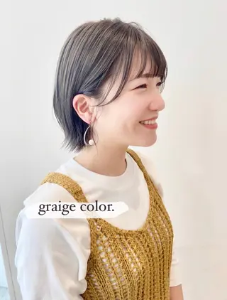 ミディアム カラー 木下 奈々のヘアスタイル