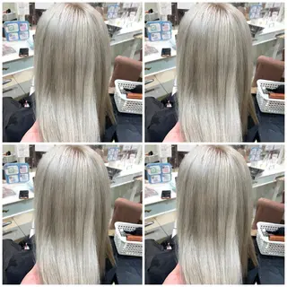 セミロング カラー ハイトーン/ブリーチ 山崎 悠次のヘアスタイル