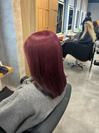 ロング カラー パーマ ヘアアレンジ 透明感ブリーチカラー 🌈TOMOHIROのヘアスタイル