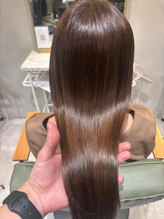 ミディアム カラー 新宿カラー パーマのヘアスタイル