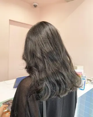 セミロング カラー ヘアアレンジ 𓍯韓国style/ 髪質改善𓍯中村和希のヘアスタイル