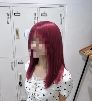 ミディアム 【髪質改善ストレート /艶カラーあみのヘアスタイル