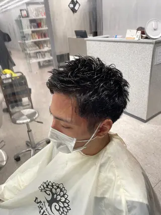 メンズ 京都河原町 メンズパーマ助川龍哉のヘアスタイル