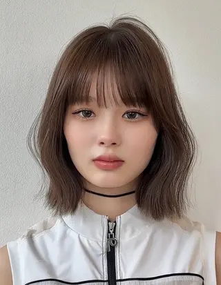 ミディアム けいし🐬ボブ 美髪縮毛矯正のヘアスタイル