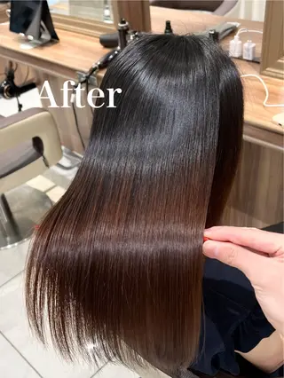 ロング 🍁髪質改善カラー/ 縮毛矯正/谷口雄太のヘアスタイル