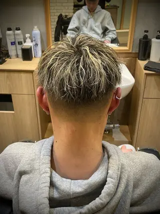 カラー パーマ メンズ 💈barber 中根 龍星のヘアスタイル