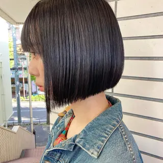 ミディアム ワンカラー/ WARPミユのヘアスタイル
