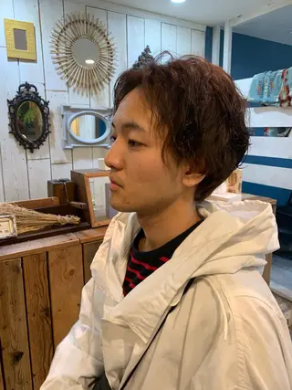 ミディアム パーマ 鷺谷 玲奈のヘアスタイル
