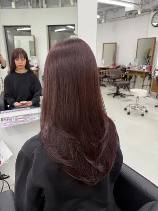 ロング 🍒ベージュ/ピンク ベージュ🍒なつきのヘアスタイル