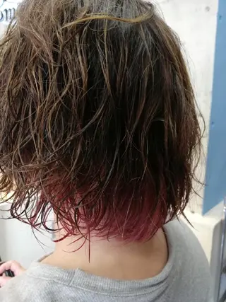 ミディアム カラー パーマ ★竹本 千春★のヘアスタイル
