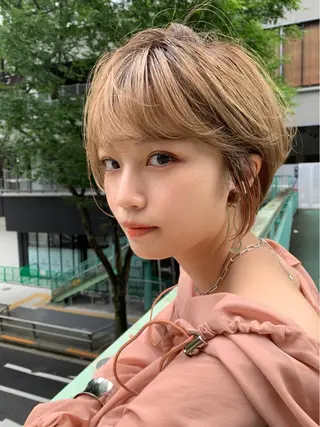 ショート カラー 🉐レイヤー/塩見 弘樹🉐渋谷のヘアスタイル