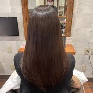 ロング 縮毛髪質改善カケル 透明感カラー✨のヘアスタイル