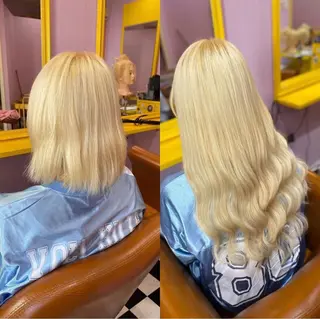 ロング NON ちび編み・シールのヘアスタイル