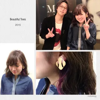 カラー エクステ/レイヤー 落合/心斎橋のヘアスタイル