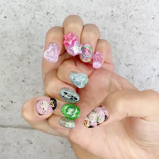 セミロング カラー パーマ ヘアアレンジ メンズ キッズ ネイル マツエク・マツパ アイブロウ Salon Ｋのネイルデザイン