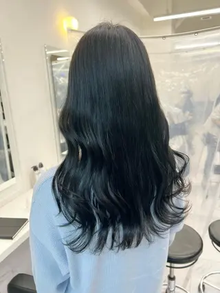 ロング カラー パーマ ヘアアレンジ メンズ キッズ ネイル マツエク・マツパ アイブロウ 上品＆韓国風 🥀海心🥀のヘアスタイル