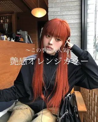 ロング 落合 智登世/ カラーモデル募集中のヘアスタイル