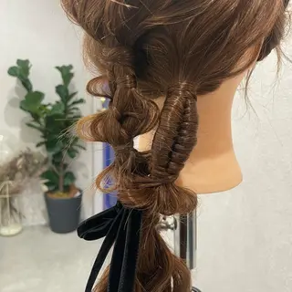 ヘアアレンジ ｺﾃﾏｷﾊﾟｰﾏ/ ayaka☁️のヘアスタイル