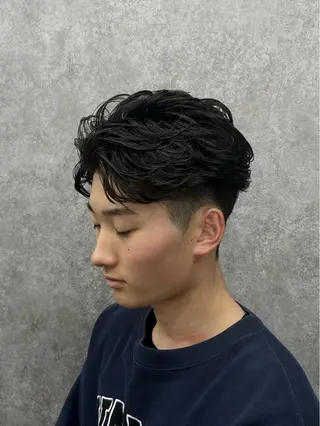 パーマ メンズ センターパート特化 🌹RIO🌹のヘアスタイル