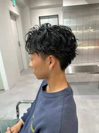 ショート パーマ メンズ ASUKA/メンズ パーマ特化/千歳烏山のヘアスタイル
