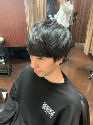 ミディアム メンズ ヒロ銀座 田中大地のヘアスタイル