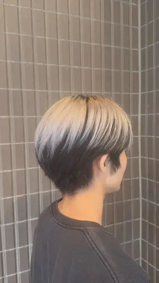カラー メンズ 髪質改善カラー透明感 ダブルカラー幕田のヘアスタイル