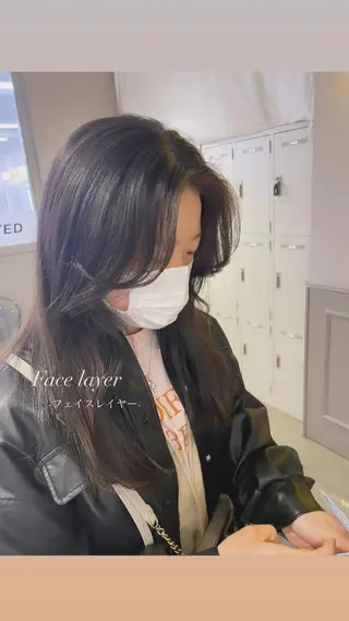 ミディアム カラー 抜け感レイヤー︴ ニュアンスカラーのヘアスタイル