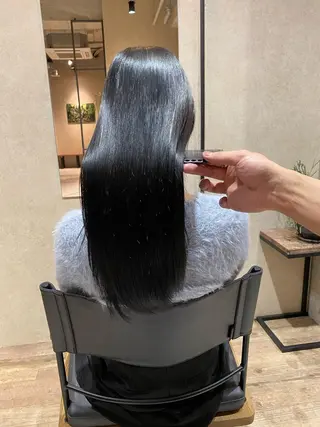 ロング カラー レイヤーカット 赤み消し　店長/大和のヘアスタイル