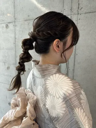 ロング ヘアアレンジ はやしほのか| マンツーマン美容師のヘアスタイル