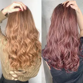 ロング カラー ヘアアレンジ レイヤーカット⭐︎ 韓国ヘア⭐︎YUKAのヘアスタイル