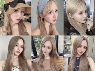 カラー ヘアアレンジ ロング MISAKIエクステ ブリーチ\5900のヘアスタイル