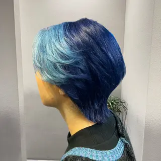 ショート カラー ✨ブリーチ支持No1 複雑履歴修正/舘岡のヘアスタイル