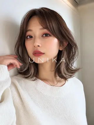 ミディアム 🌼UNIKAore 窪木莉奈🌼のヘアスタイル
