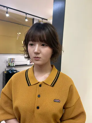 ショート hub hair レイヤー/ナチュラルのヘアスタイル