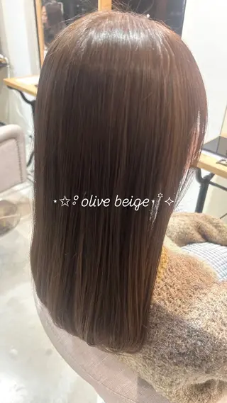 カラー mio 艶カラー/ 縮毛/ブリーチ🫧‪のヘアスタイル