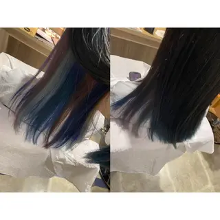 カラー 🩵盛れる顔周り/ 艶カラーemi🩵のヘアスタイル