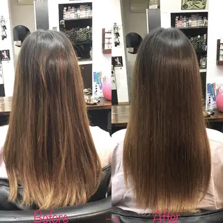 セミロング 縮毛矯正&髪質改善 MAILHAIRのヘアスタイル