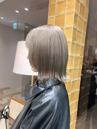ミディアム カラー レイヤー🩵透明感 ೀユイ🌙のヘアスタイル