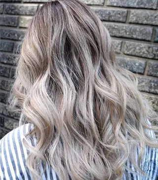 ロング カラー パーマ ヘアアレンジ 大阪レミーエクステ チビ編み込みのヘアスタイル