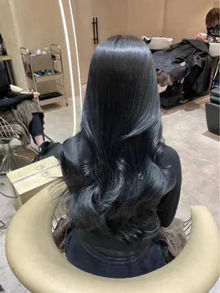 ロング カラー レイヤー似合わせ 透明感カラーりきやのヘアスタイル