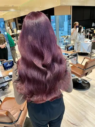 ロング カラー 顔まわりの神様✨ 透明感カラー藤嶋秀幸のヘアスタイル