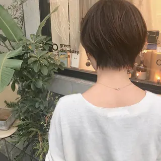 ショート 艶髪color💎髪 質改善ストレート大吉のヘアスタイル