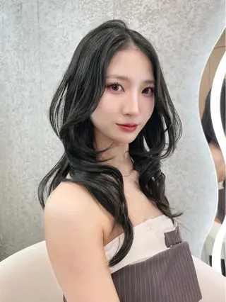 セミロング カラー 縮毛矯正ブリーチなし 🍒❤ゆうきのヘアスタイル