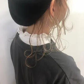 ミディアム カラー ヘアアレンジ 川上 智汐のヘアスタイル