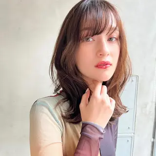 セミロング カラー パーマ ヘアアレンジ メンズ キッズ ネイル マツエク・マツパ アイブロウ 丁寧なカウンセリング 🌿Chiemi🌿のヘアスタイル