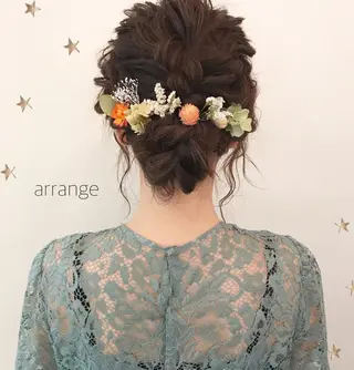 ミディアム ヘアアレンジ 市川 千夏のヘアスタイル