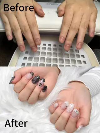 ネイル Yuka 長さだし& デザインのネイルデザイン