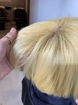 ミディアム カラー パーマ ヘアアレンジ メンズ ボブパーマコテ巻き風 パーマNo1深江秀平のヘアスタイル