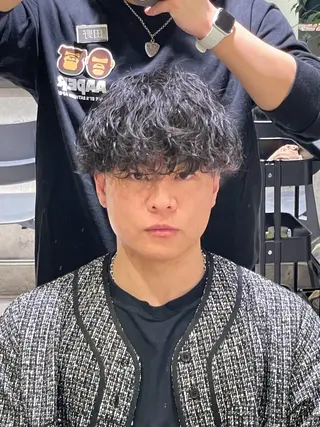 ショート カラー パーマ メンズ た ののヘアスタイル