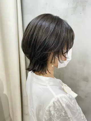 ミディアム カラー 境 健助のヘアスタイル
